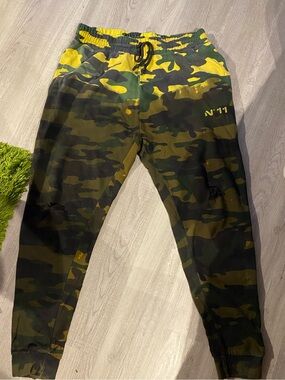 Eleven Paris Camouflage Jogger Pants Men’s - Green/Yellow